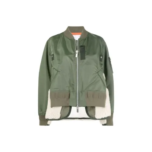 sacai Армейский зеленый Женские Куртки