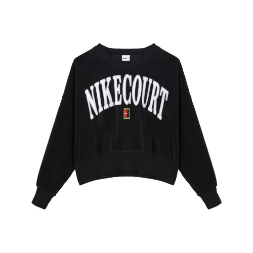 NIKE COURT HERITAGE Черный Женские Свитшоты