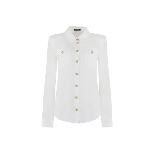 BALMAIN FW22 Рубашка Женская Белая
