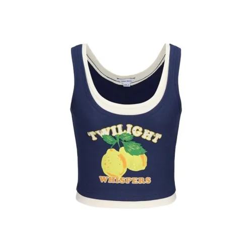 URBAN REVIVO Темно-синие Женские Майки