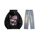 Set (Black Fleece-Lined + Vintage Blue Jeans)  
Комплект (Черный с флисовой подкладкой + Винтажные синие джинсы)