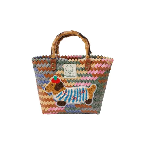 Bueno Ткани вязаные Корзинка-сумка Сумка Женские Хаки Коричневый Многоцветный