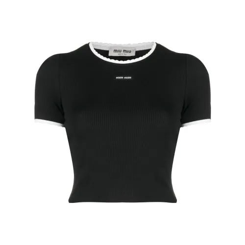 MIU MIU Черные Женские Т-рубашки