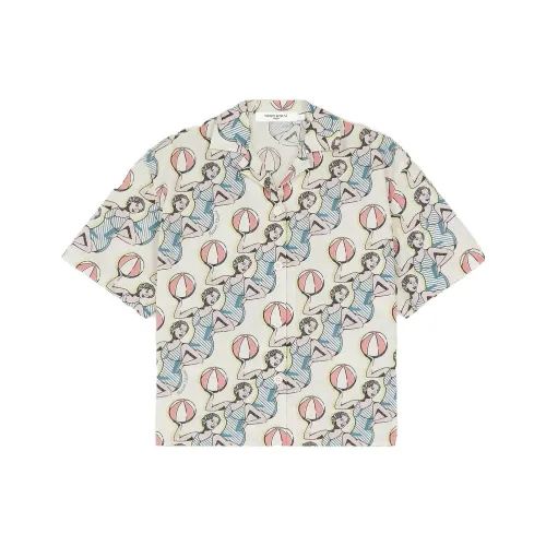Maison Kitsune Бежевые Женские Рубашки