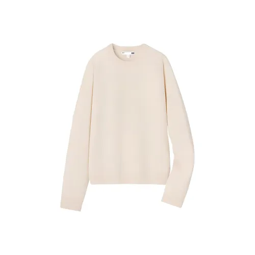 UNIQLO Экрю Женские Кашемировые Свитеры