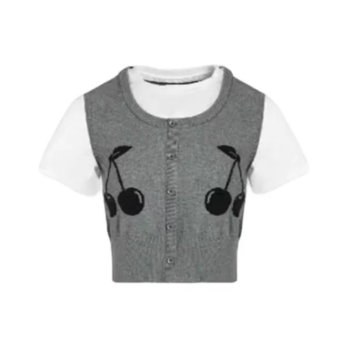 URBAN REVIVO T-рубашка Женская Светло-Серый