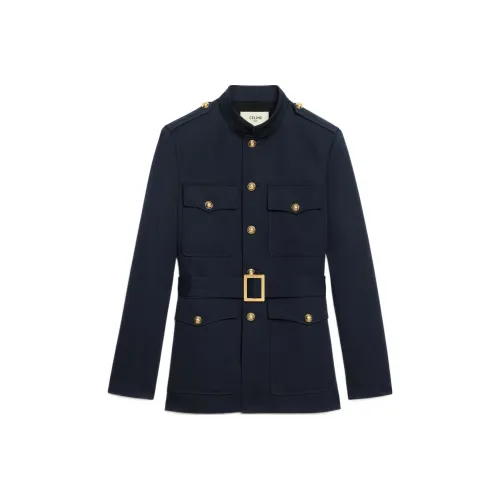 CELINE Морской синий Женские Куртки