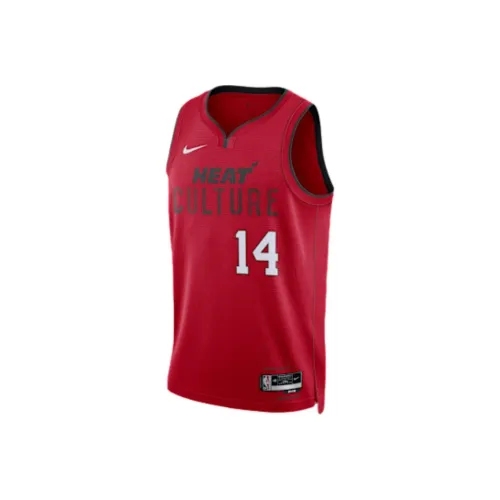 Nike Bam Adebayo Miami Heat 2024 25 Городское издание Баскетбольная Джерси Мужская Красная