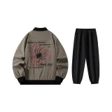 Комплект одежды (Хаки топ + Черные штаны)