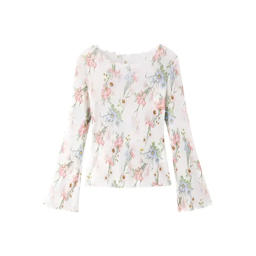 PEACEBIRD x Daria Song T-Shirt Женская Многоцветная Узор