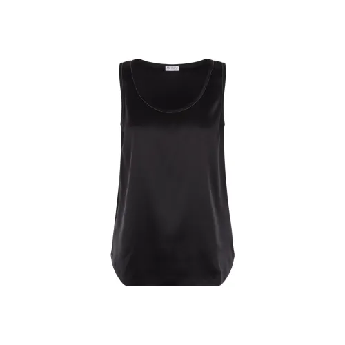 BRUNELLO CUCINELLI SS23 Топ на бретелях Женский Черный