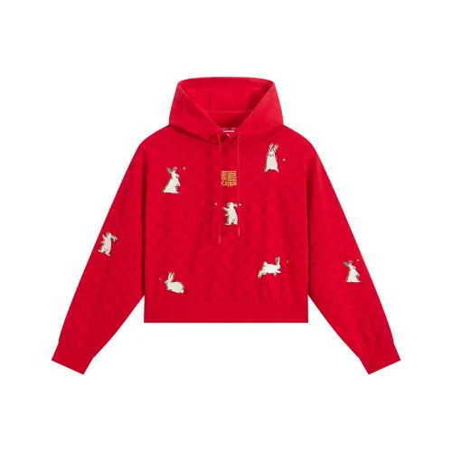 KAPPA Новогодний красный Полный принт 5814P Женские свитшоты