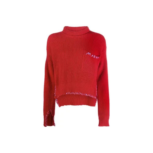 MARNI Красный Женские Кашемировые Свитеры