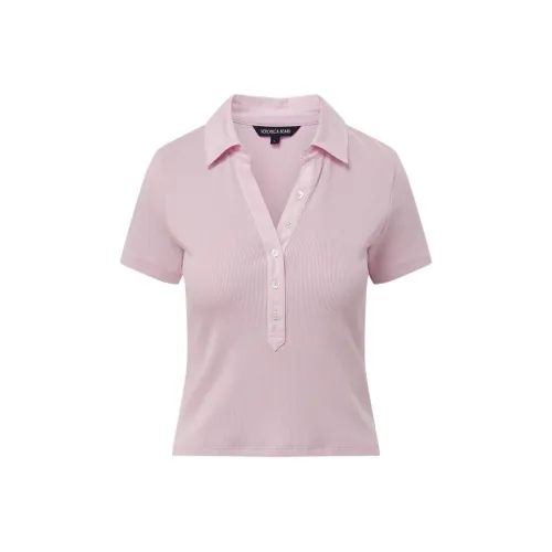 Veronica Beard SS24 Поло Женское Светло-Розовое