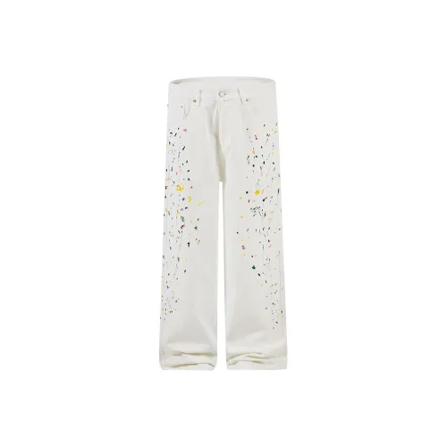 YUQIAN Белые Унисекс Джинсы