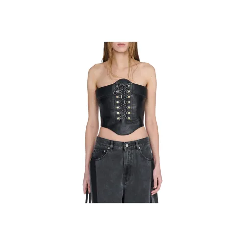 DION LEE SS24 HIKER Boot CORSET Без бретелей Топ Женские Черный