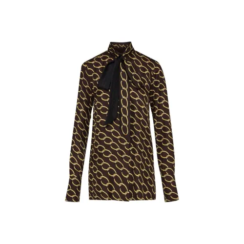 Oscar De La Renta SS24 Рубашка Женская Кофейного Цвета