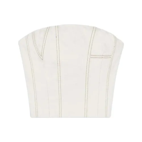 AMIRI SS24 Без бретелей Топ Женские Снежинка Гипсовый