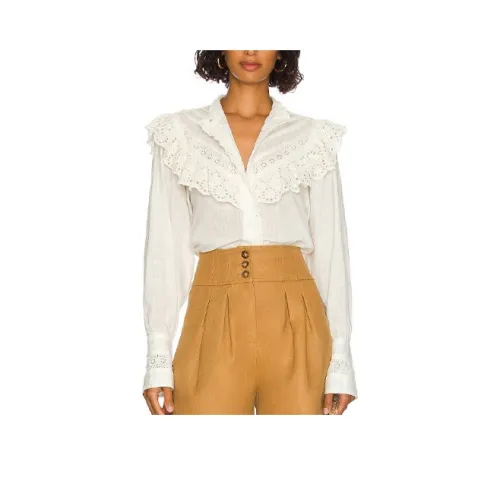 FREE PEOPLE Белые Женские Рубашки