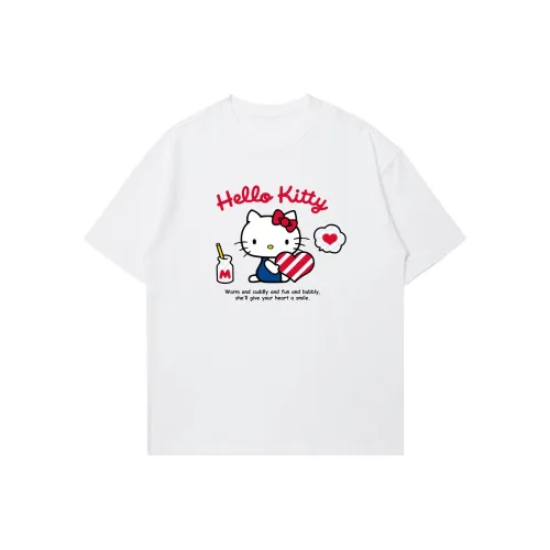 Sanrio x Hello Kitty Хелло Китти 2025 Летний T-рубашка Унисекс