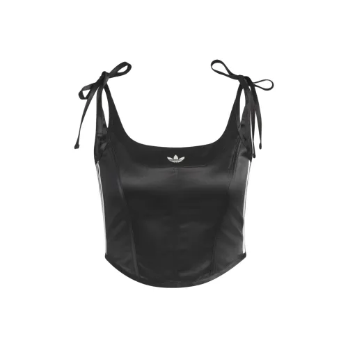 Adidas Originals 3 Stripes ADICOLOR 3 Полосы CORSET Майка с бретелями Женская Черная