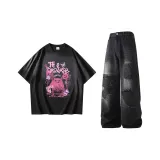 Чёрный + Чёрный Серый (Вязаная версия)