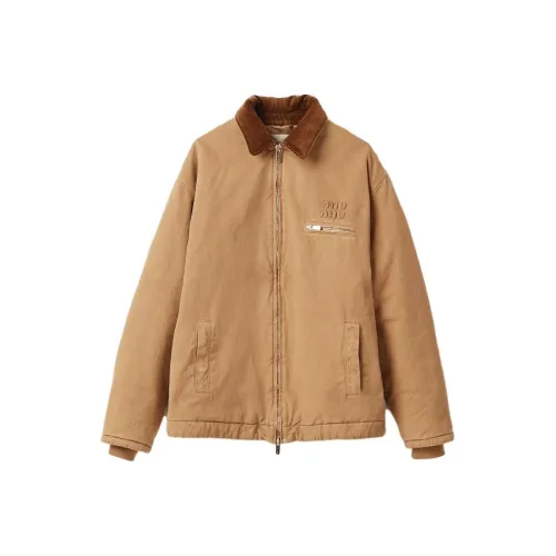 MIU MIU Куртки и Пальто Женские Хаки