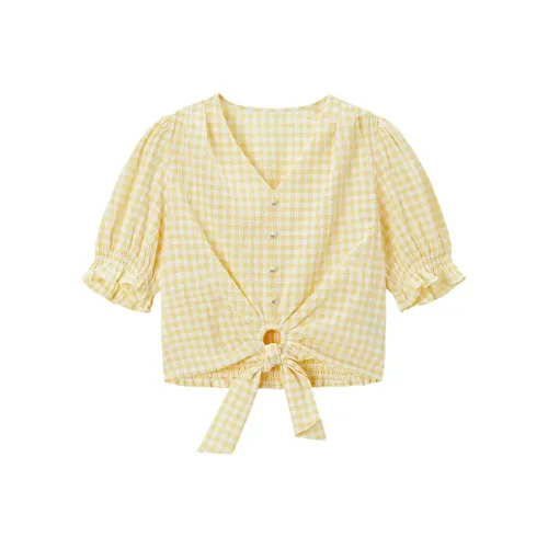 EICHITOO Рубашка Женская Светло-Желтая