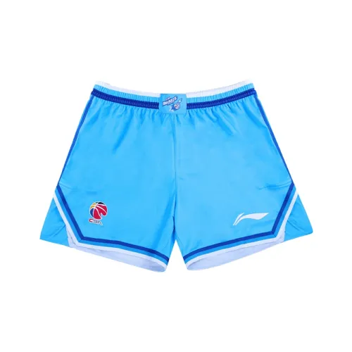 LINING CBA Collection Professional Basketball Collection Баскетбольные шорты 24 25 Season Нинбо Команда Мужской Черепичный синий