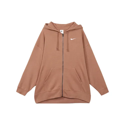 NIKE Апельсиновые Женские Свитшоты