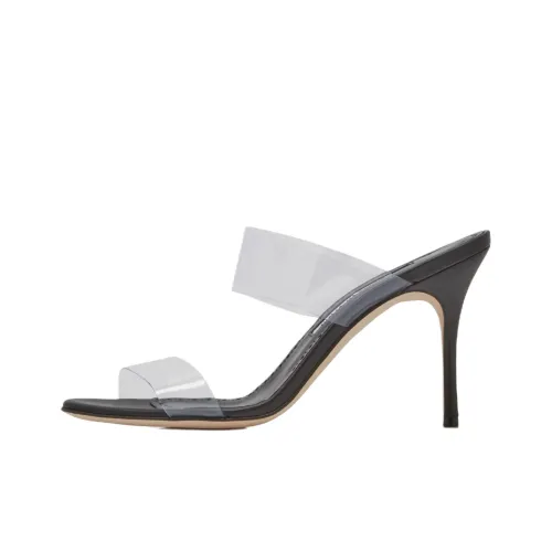 MANOLO BLAHNIK Слипоны 9 см Женские Черные