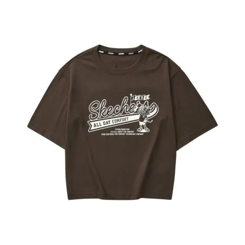 Skechers Hot Melt Chocolates/02Z9 Женские футболки с коротким рукавом