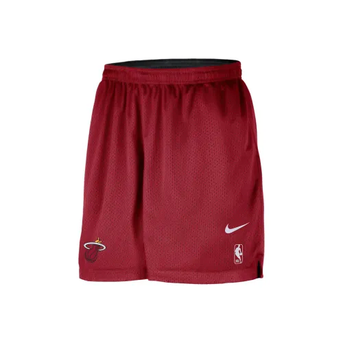 nike Майами HeatCourtside Баскетбольные шорты Мужские Резистентные Красный Черный