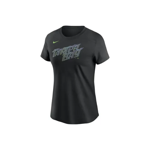 nike T-рубашка Женская Черная Tampa Bay Rays