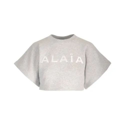 Alaia SS23 T Рубашка Женская Серого цвета