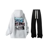 Премиум серый + черный, повседневные брюки