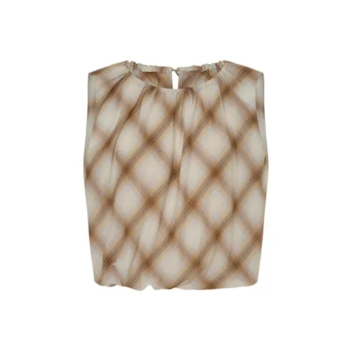 MO&CO Хаки клетка Женские футболки