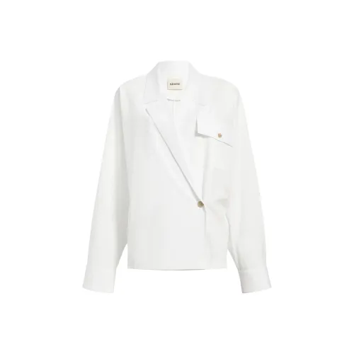 KHAITE FW24 Garth Топ Рубашка Женская Белый Белый