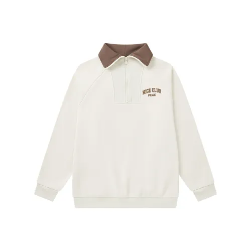 PEAK Толстовка Женская Белая Бежево-Желтая