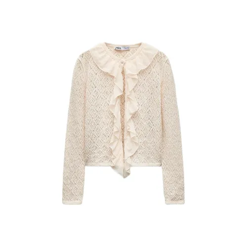 ZARA Белый Женские Трикотаж