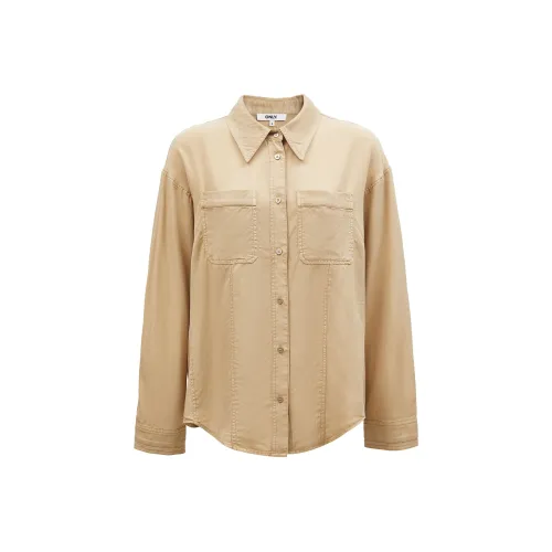 Only C11 Лаймово-пушистый песочный Женские Рубашки