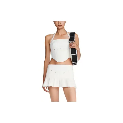 DION LEE SS24 WRENCH Карман CORSET Топ на бретелях Женские Сливочный Сливочный