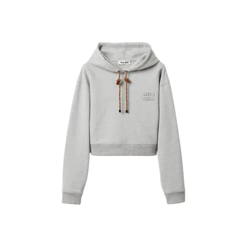 MIU MIU Толстовка Женская Серого цвета