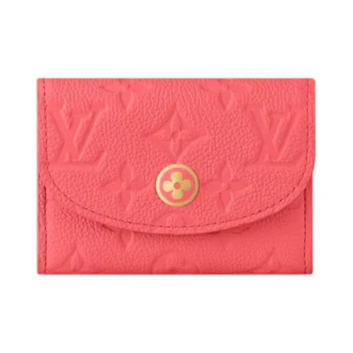 LOUIS VUITTON Rosalie Тисненая крупнозернистая кожа коровы Кошелек Женский Красный