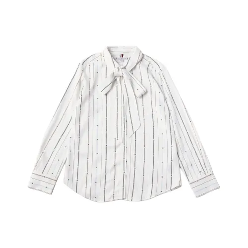 Tommy Hilfiger IM AF FOULARD STP Галстук Шея SHI Рубашка Женская Белая Полосы