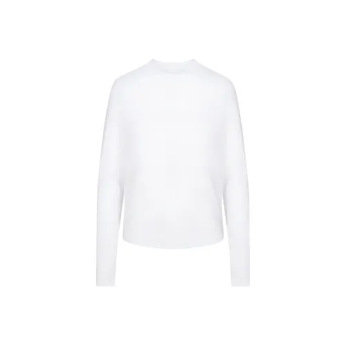 SKIMS Рукав с оборванным плечом T-рубашка Женская Снег Снег