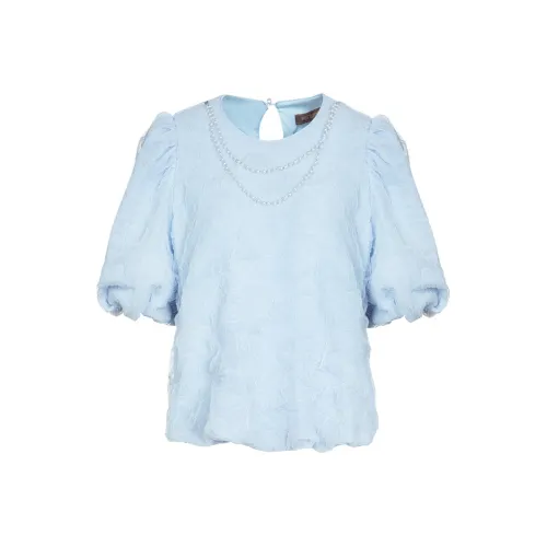 MeetMetro Рубашка Женская Светло-Синяя