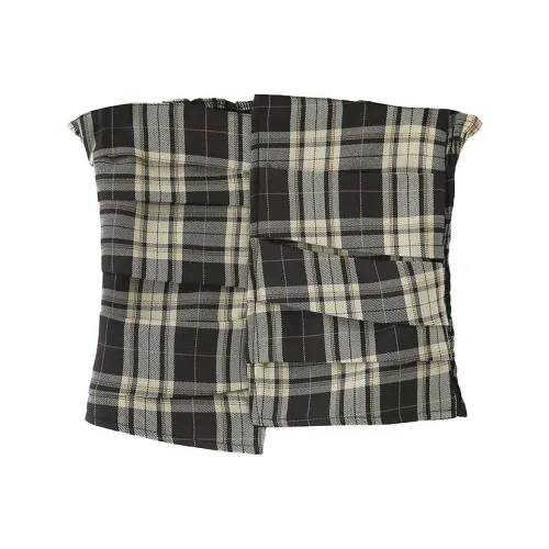 CUBIC Out of the peach series SS23 Без бретелей Топ Женский Черный Клетка