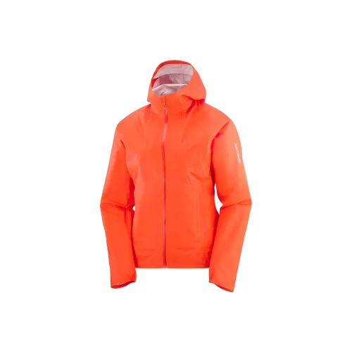 SALOMON Bonatti Водонепроницаемые Куртки и Пальто Женские Оранжевые Красные