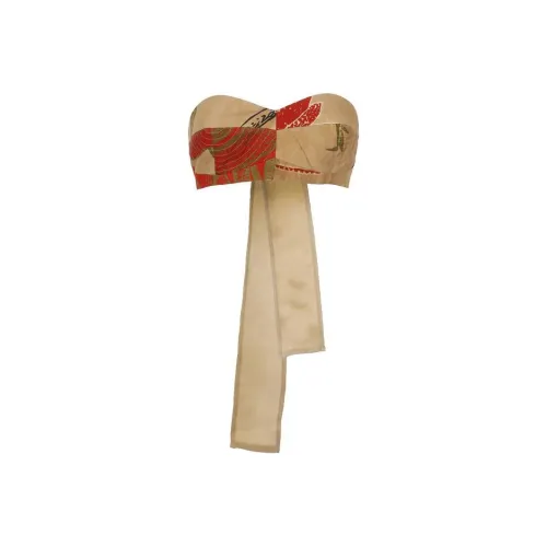 UMA WANG Бежевые Женские Топы без бретелек